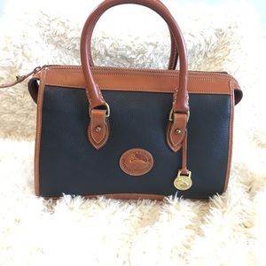 Vintage Dooney and Bourke Satchel British tan trim
